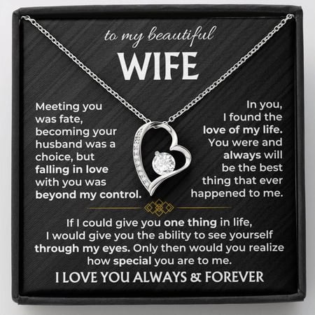 To My Wife I Love You Always And Forever Necklace A Meaningful Necklace Perfect For Anniversaries Birthdays Valentine V79 Gold Forever Love Necklace