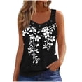 thumbnail image 3 of Jinhomg Floral Tank Top for Women 2026 Summer Sleeveless Shirts Dressy Casual Pleated Blouses Black M, 3 of 6