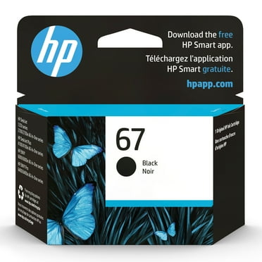 HP 67 Black Ink Cartridge, 120 Pages, (3YM56AN#140)