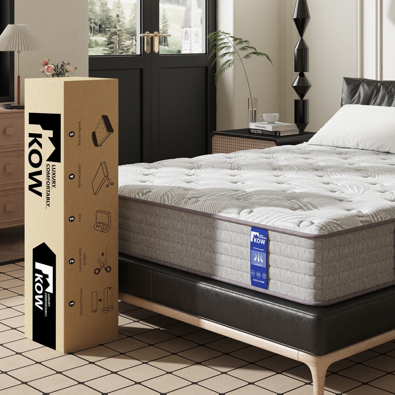 Twin Size Mattress, 12 Inch Gel Memory Foam Hybrid Mattress in a Box, Pressure Relief,Medium