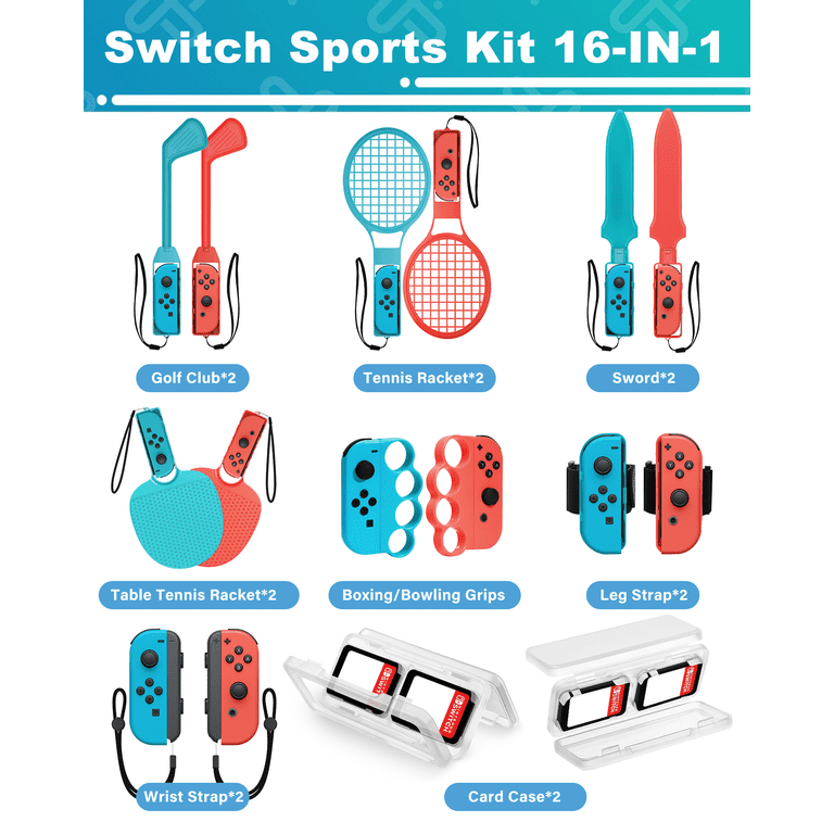 Nintendo Switch Sports Accessories,16 in 1 Switch Sports