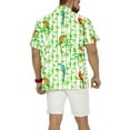 thumbnail image 5 of LA LEELA Men's Summer Beaches Button Down Tops Vacation Cruise Hawaiian Shirt For Men Stylish Party Short Sleeve Shirts 4XL Parrot Birds, White, 5 of 5