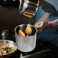 thumbnail image 2 of 1 Ensemble Casserole à Frire en Acier Inoxydable Casserole à Friture Profonde Casserole à Lait Profonde avec Pince pour Aliments, 2 of 9