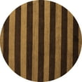 thumbnail image 1 of Ahgly Company Indoor Round Oriental Brown Modern Area Rugs, 4' Round, 1 of 4