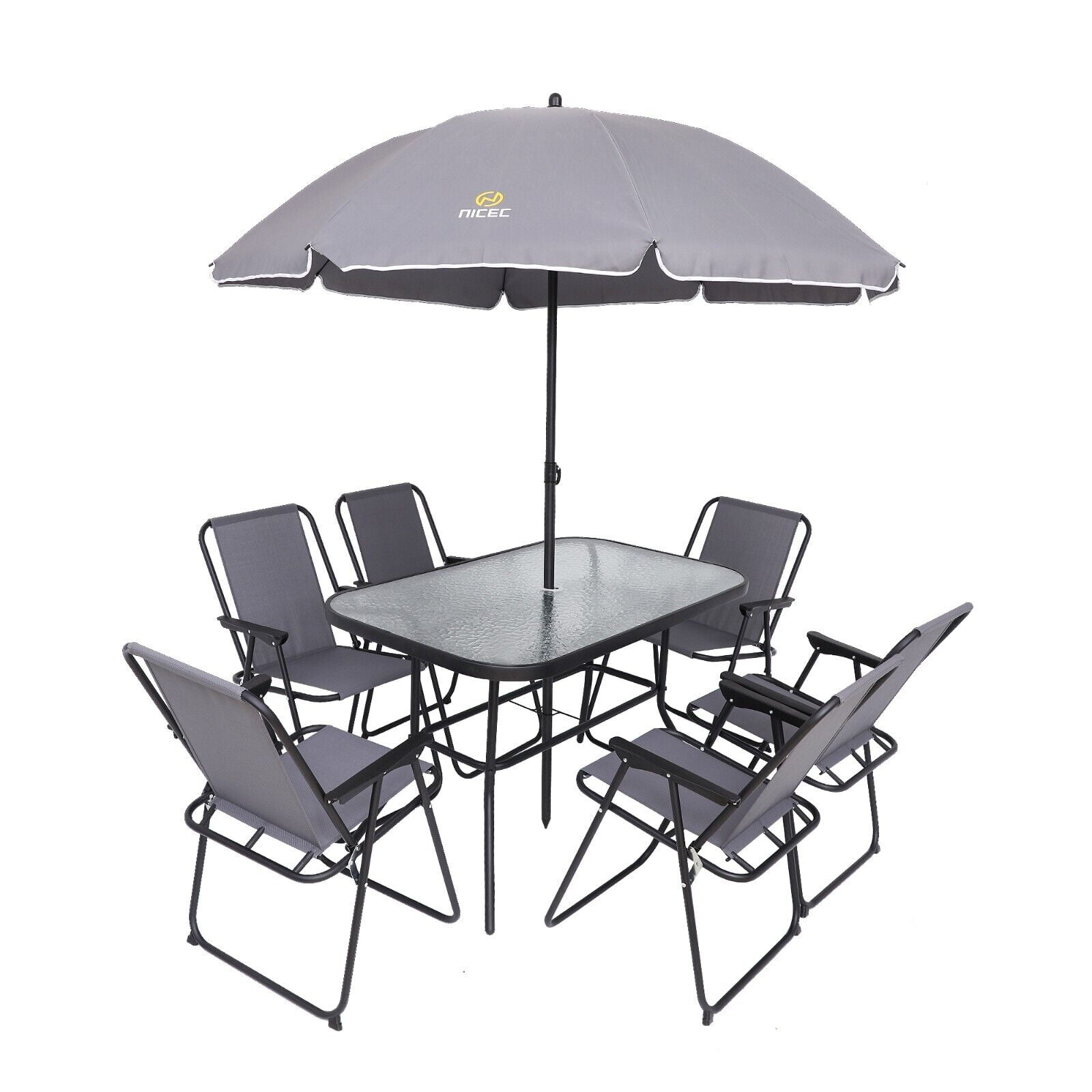 Nice C 8 Piece Patio Dining Set, Garden Outdoor Furniture Table Set