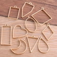 thumbnail image 1 of 10Pcs/Lot Alloy Charm Pendants Hollow Mold Frame DIY Crafts Handmade Bezel Mold, 1 of 6