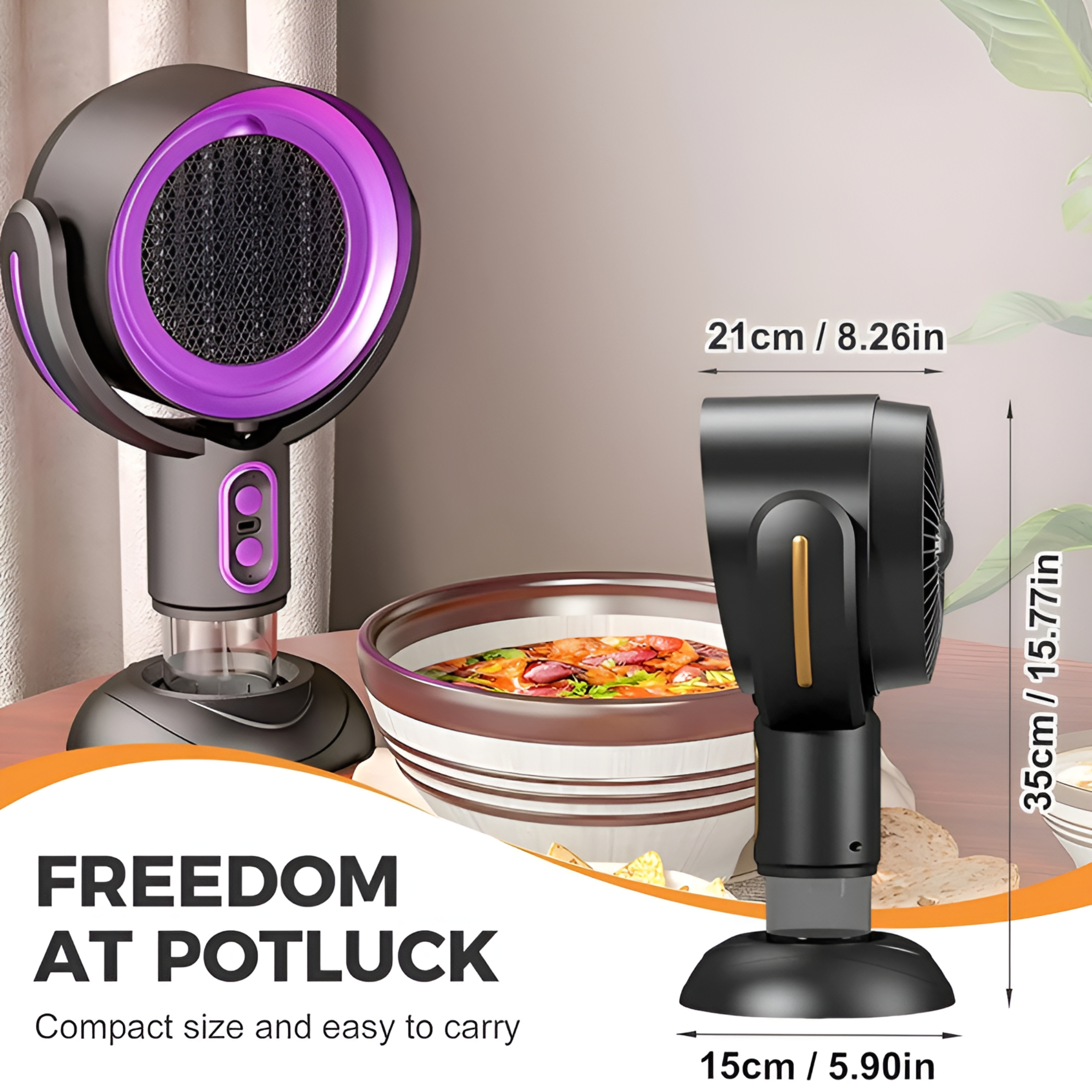 HIBIBUD 2026 New Smoke Purifier for Smoking Indoors, Portable Range Hood for Cooking, Detachable Purifier Fan and Washable Smoke Filter for Indoor Bbq, Hot Pot, Extractor Hood (Purple, Plug In)