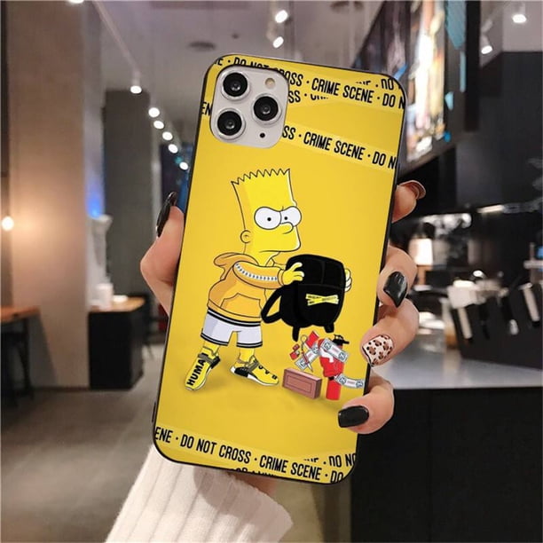 Funda de teléfono con dibujos animados para iphone, carcasa de la familia de Los Simpson, para modelos 14, 13, 12, 11 Pro, Mini, XS Max, 8, 7 Plus, X, SE, 2020 y XR Fivean unisex