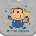 thumbnail image 4 of Inktastic Monkey Boy 1st Hanukkah Boys Baby Bib, 4 of 4