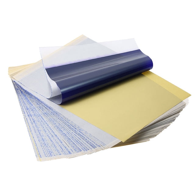 100 piezas de papel de transferencia de tatuajes A4 reutilizable, transparente, consumibles para plantillas de impresión
