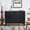 Black, variant on DRNANLIT Mid-Century Modern Sideboard with Outlet Hole, Adjustable Shelves Storage Cabinet, Press-to-Open Geometric Fluted Door TV Stand for Living Room, Entryway, Dining Room, Black