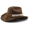 thumbnail image 6 of OJSFQUFP Cowboy Hat for Women and Men with Shapeable Wide Brim Cattleman Western Hats for Cowboys, 6 of 6