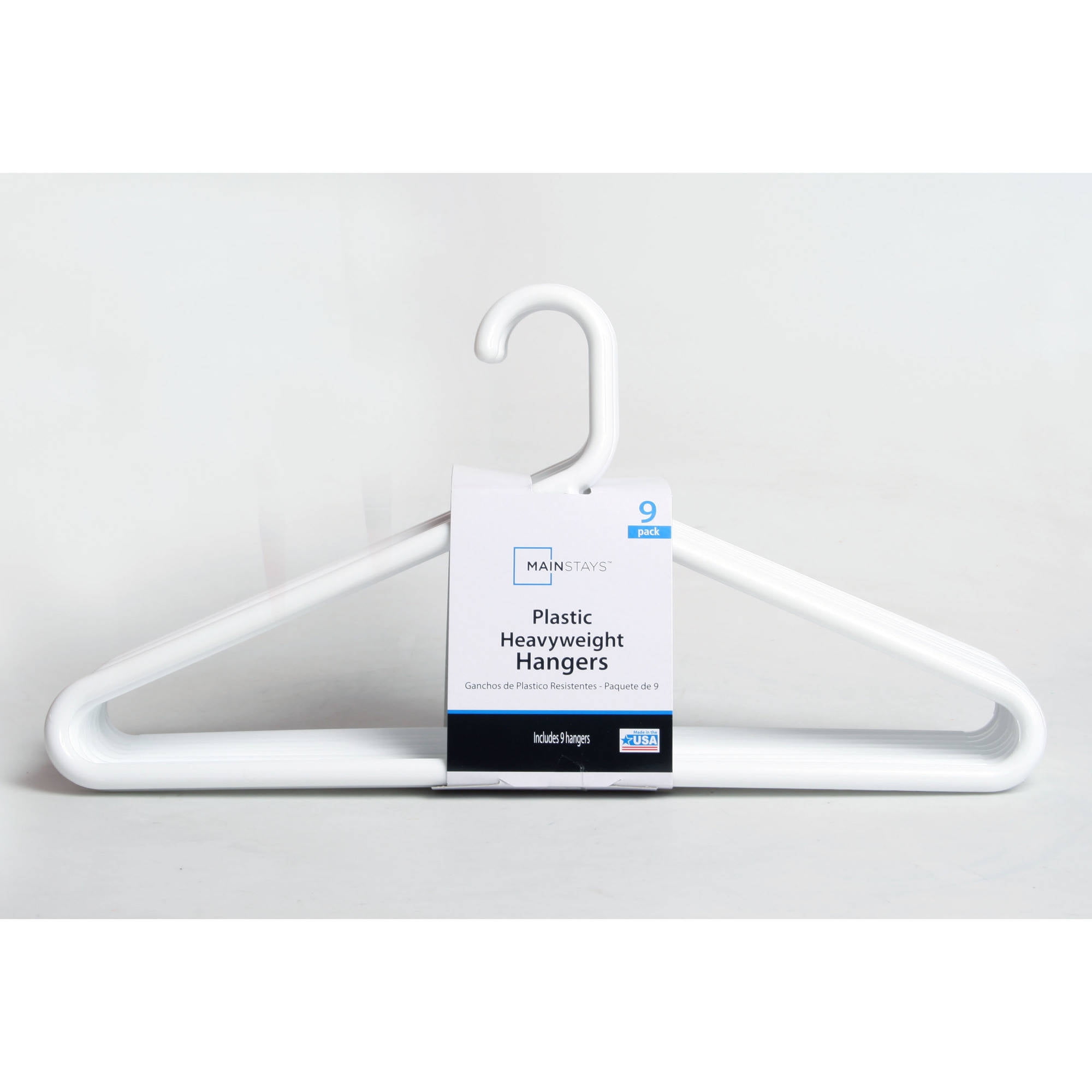 Mainstays Super Heavy Weight Hanger, White, 9-Pack - Walmart.com Mainstays Super Heavy Weight Hanger, White, 9-Pack - Walmart.com