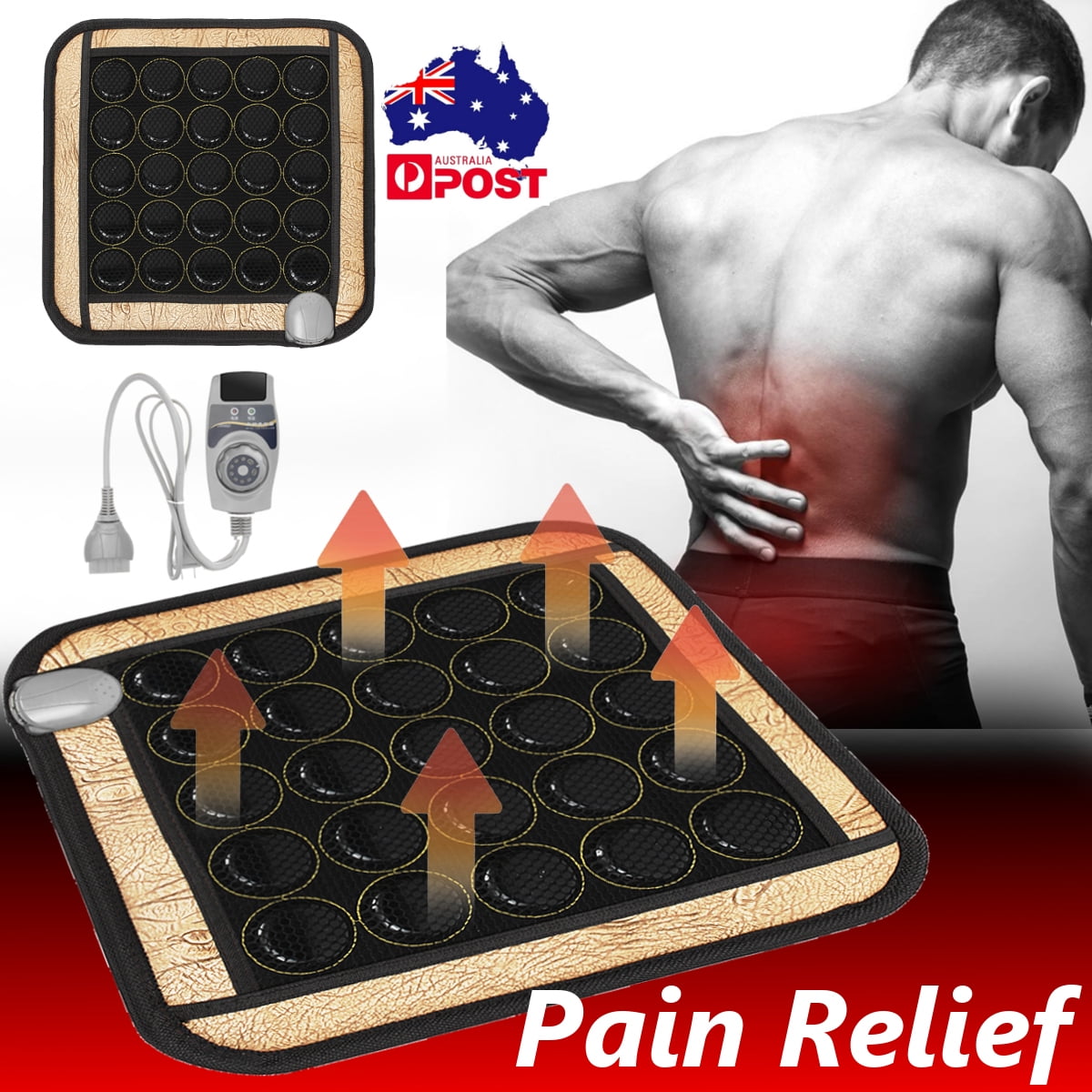 Far Infrared Natural Jade Tourmaline Stones Heating Pad Massage Mat