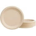 thumbnail image 4 of Disposable Paper Plates Sugarcane Fiber Plate Biodegradable Sugar fiber circular disposable compostable paper tray made of eco-friendly plant fibers, 4 of 8