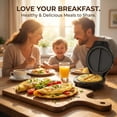 thumbnail image 6 of Dual-Zone Electric Omelette Maker,Omelette Maker Electric,1000w Rapid Double-Sided Egg Cooker With Non-Stick Plates，Anti-Silp Base Anti-Scald Handle Cool-Touch Handle for Home,Dorm&Travel, 6 of 7