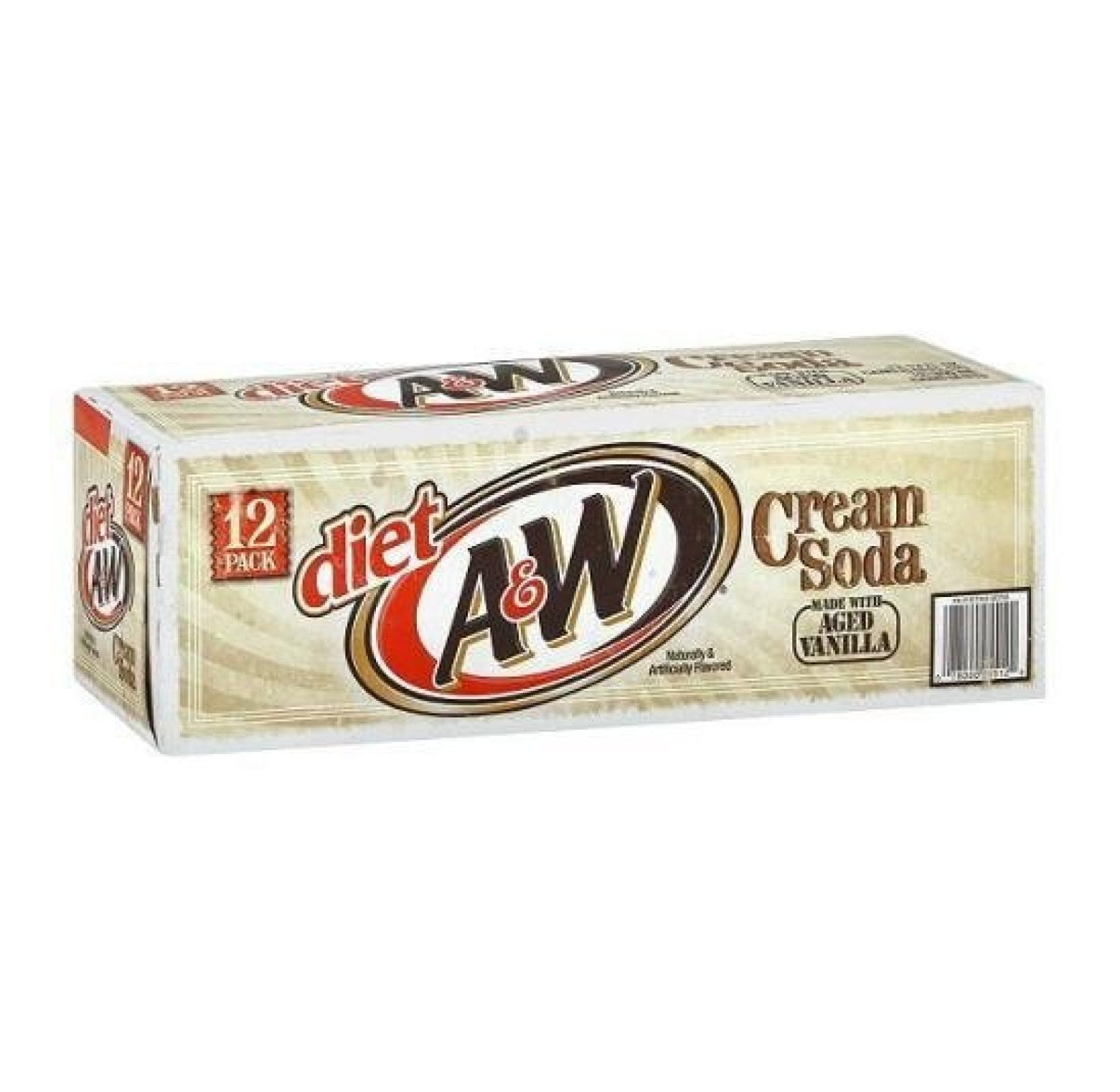 A&W Diet Cream Soda, 12 Fl Oz (Pack of 24)