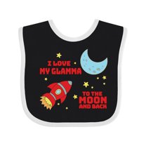 Inktastic I Love My Glamma to the Moon and Back Boys or Girls Baby Bib