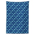 thumbnail image 3 of Ambesonne Clouds Tablecloth Rectangular Table Cover, Monochrome Clouds and Rain, 60"x90", Indigo Sky Blue, 3 of 4