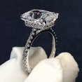 thumbnail image 3 of 3.89 TCW Radiant Cut Simulated Diamond Women's Engagement Ring 14k White Gold Plated Pure 925 Sterling Silver, 3 of 3