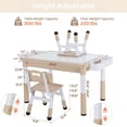 thumbnail image 3 of TLSUNNY Kids Table and 2 Chairs Set, Height Adjustable Toddler Activity Lego Table W/ Large Storage & Double-Sided Graffiti/Block Building Table Top, 4 Drawers for Home, Preschool, Classroom, 3 of 12