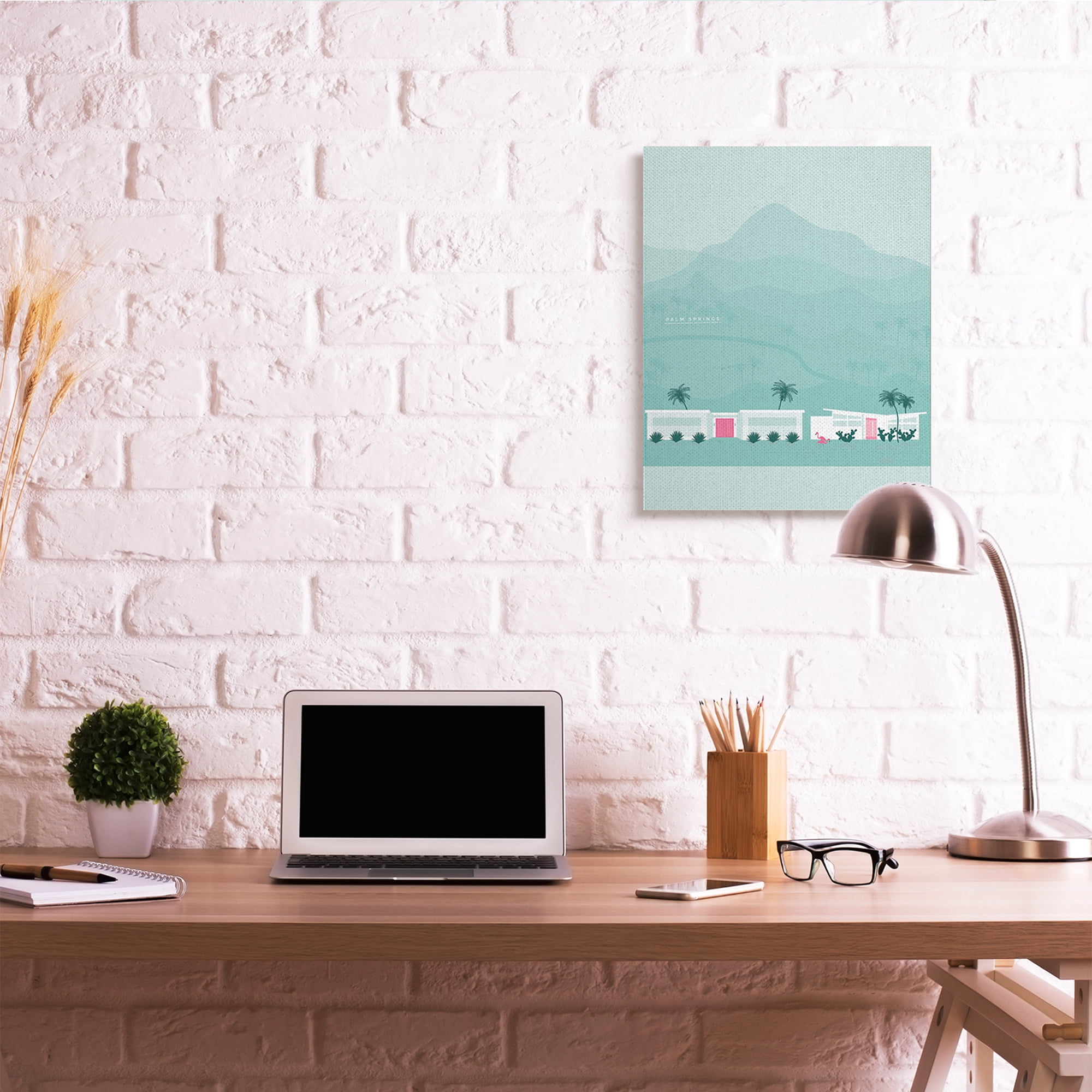 Stupell Industries Palm Springs Modern Architecture Abstract Mountains Canvas Wall Art, 24 x 30, Design by Victoria Kukla