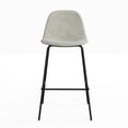thumbnail image 4 of Pemberly Row Velvet Performance Counter Height Stools (Set of 2) in Silver, 4 of 7
