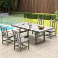 thumbnail image 3 of Erommy  Outdoor Patio Dining Sets, Metal Frame Reinforcement for Backyard, Porch, Lawn, Party and Garden 5-Piece, 3 of 5