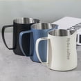thumbnail image 2 of Taza de café con forma de flor, de acero inoxidable 304, con forma de cilindro de flor y boca puntiaguda en relieve grueso, taza de burbujas de leche italiana, 450 700 ml, 2 of 5