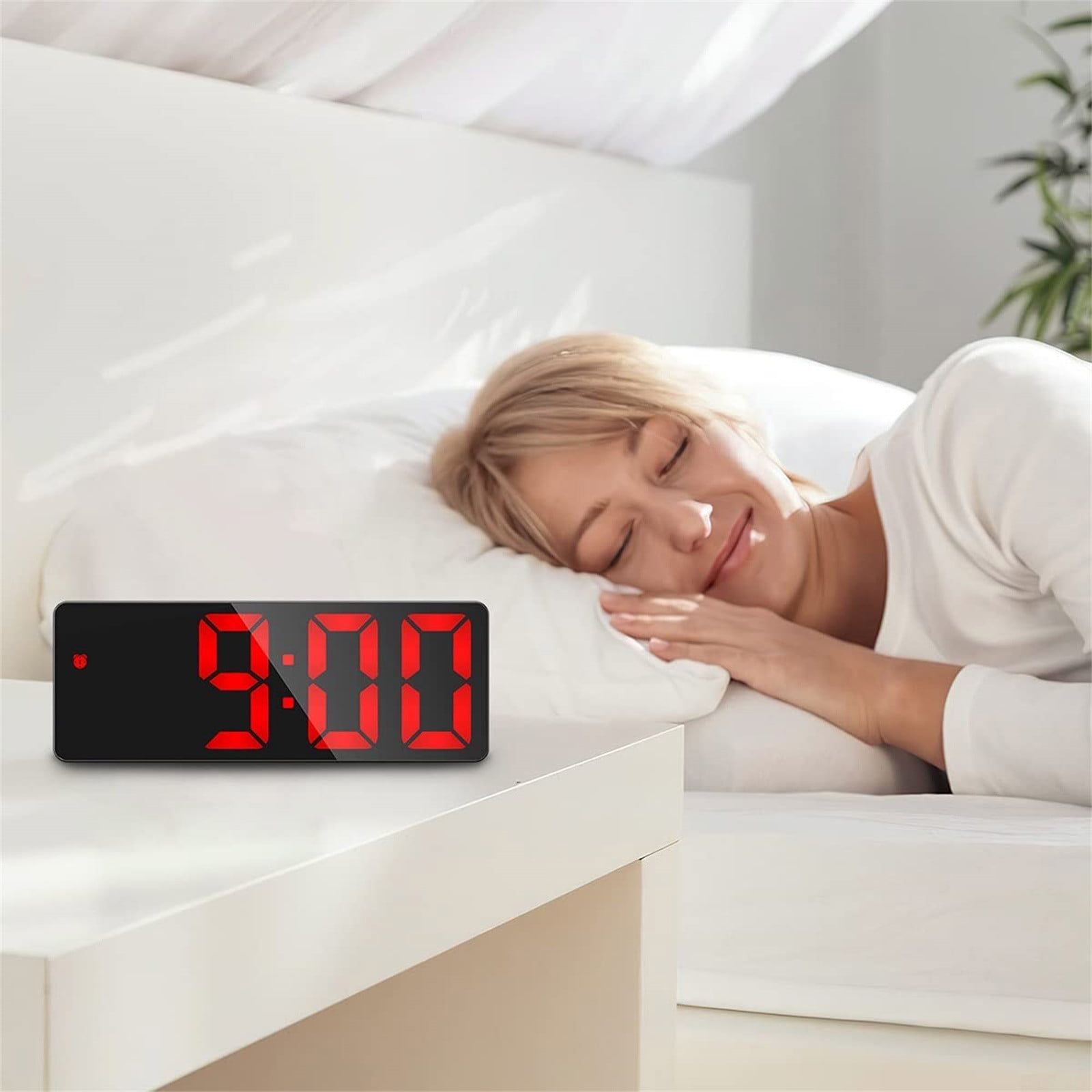 Digital Alarm Clock LED Clock With Temperature Display Adjustable