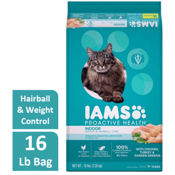 Iams ProActive Health Adult Indoor Weight & Hairball Care with Chicken