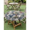 thumbnail image 4 of Outdoor Tablecloth with Umbrella Hole for Patio/Picnic/Party/Camping, Blue Coral Coastal Waterproof Table Cloth Round Cover Washable, Summer Beach Nautical Ocean (Dia 60"), 4 of 9