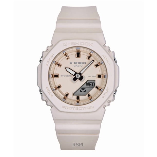 Casio Reloj G-Shock Analógico-digital con Correa de Resina y Esfera Beige de Cuarzo GMA-P2100M-4A, 200 M, para Mujer