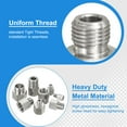 thumbnail image 4 of Uxcell 304 Stainless Steel Forged Pipe Fitting, 1/2" NPT Female to G3/4" G Thread Adapter Hex Pipe Fitting Adapter for Hose Line Connection Convert, Silver(1.3x1.18"), 4 of 6