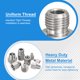thumbnail image 4 of Uxcell 2Pcs Adaptador de rosca de tubo forjado de acero inoxidable 304, hembra de 3/4" NPT a macho de 1/2" NPT, 4 of 6