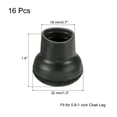 thumbnail image 2 of Uxcell 16pcs Protectores de Piso para Patas de Silla que se Ajustan a Patas de Silla de 0.8-1 Pulgadas, Negro, 2 of 6
