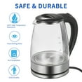 thumbnail image 4 of Stainless Steel Cordless Electric Kettle, BPA-Free Borosilicate Glass, Auto Boil-Dry Shut-Off, and LED Light for Safe and Stylish Tea Preparation, 4 of 5