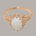 thumbnail image 5 of LBG British Made 14k Rose Gold ring with Natural Opal Womens Promise Ring - 33 size options - Size 11.25, 5 of 6