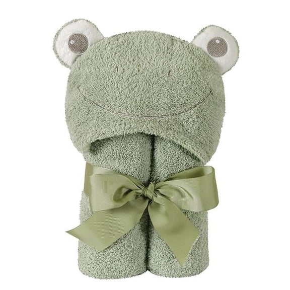 Stephan Baby Terry Plush Hooded Bath Towel, 0-24 Months, Frog