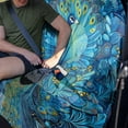 thumbnail image 4 of Xoenoiee Blue Peacock Print Dogs Car Seat Cover for Back Seat, Washable Bench Seat Covers Nonslip Backseat Cover Protector Car Interior Accessories for Truck SUV Van, 4 of 7