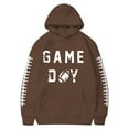 thumbnail image 3 of MHFRRA Sudadera con Capucha para Hombre, con Estampado de Fútbol, Informal, Holgada, para Uso Diario, Cómoda y Cálida Marrón, 3 of 3