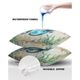 thumbnail image 5 of Outdoor Throw Pillow Cover Nautical Compass Seahorse Seaweed Waterproof Cushion Covers 2 Pack Marine Life on Retro Paper Pillow Cases Home Decoration for Patio Garden Couch Sofa, 5 of 7
