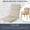 thumbnail image 6 of MOONORAH Outdoor Chair Cushions, 44"L x 21.5"W Patio Seat Cushions Outdoor Chair Pads with Ties, Waterproof Outdoor Chair Cushion Garden Sofa Couch Chair Pads, Sofe Comfortable, Grey, 6 of 9