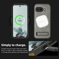 thumbnail image 3 of Magnetic for Google Pixel 9a PU Leather Case, Compatible with Magsafe, Built-in Invisible Stand, Premium Ultra Slim Adjustable Kickstand Protective Phone Case for Google Pixel 9a, Gray, 3 of 6