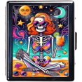 thumbnail image 2 of SHIQI-8-Compartment Pill Box Organizer Portable and Stylish Medicine Case, Versatile Storage for Medication - Ideal Travel Accessory & Unique Gift Idea (Beachside Skeleton Chill), 2 of 4