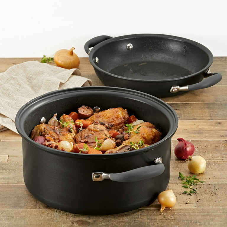 Anolon Advanced Nonstick Two Step Meal Set Roaster and Deep Square Grill Pan,  Graphite 