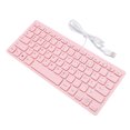 thumbnail image 1 of Roseate Quiet USB 78 Keys Computer Keyboard with Anti Slip Foot Pads, Rounded Edges, USB Compatibility, Small Wired Keyboard Suitable for Gaming, Working, 1 of 7