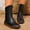 Black, variant on POROPL Womens Boots Ankle Low Heel Zip Up Shoes,Boots for Saving Size 5.5