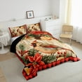 thumbnail image 3 of Manfei Xmas Cardinal Bird Bedding Comforter Set,Red Berry Twin Comforter Sets,Old Barn Door Bedding Set For Boys,Super Cozy Room Decor Reversible,2-Piece, 3 of 8