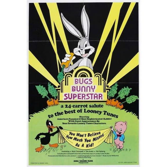 Pop Culture Graphics  Bugs Bunny Superstar Movie Poster - 11 x 17